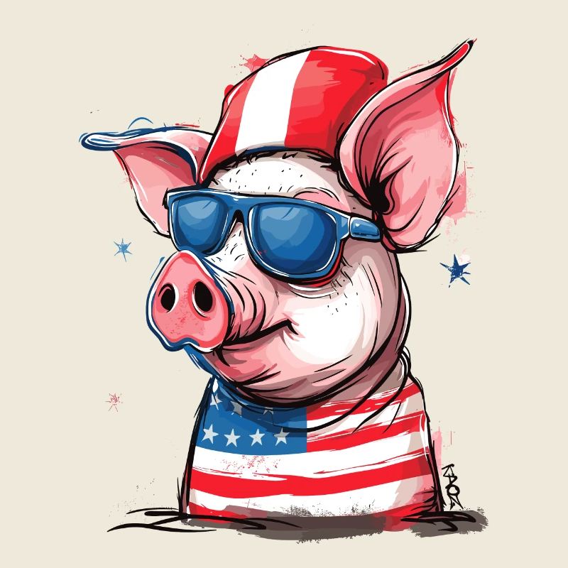 Pigtriotian Patriot : Cochon des États-Unis