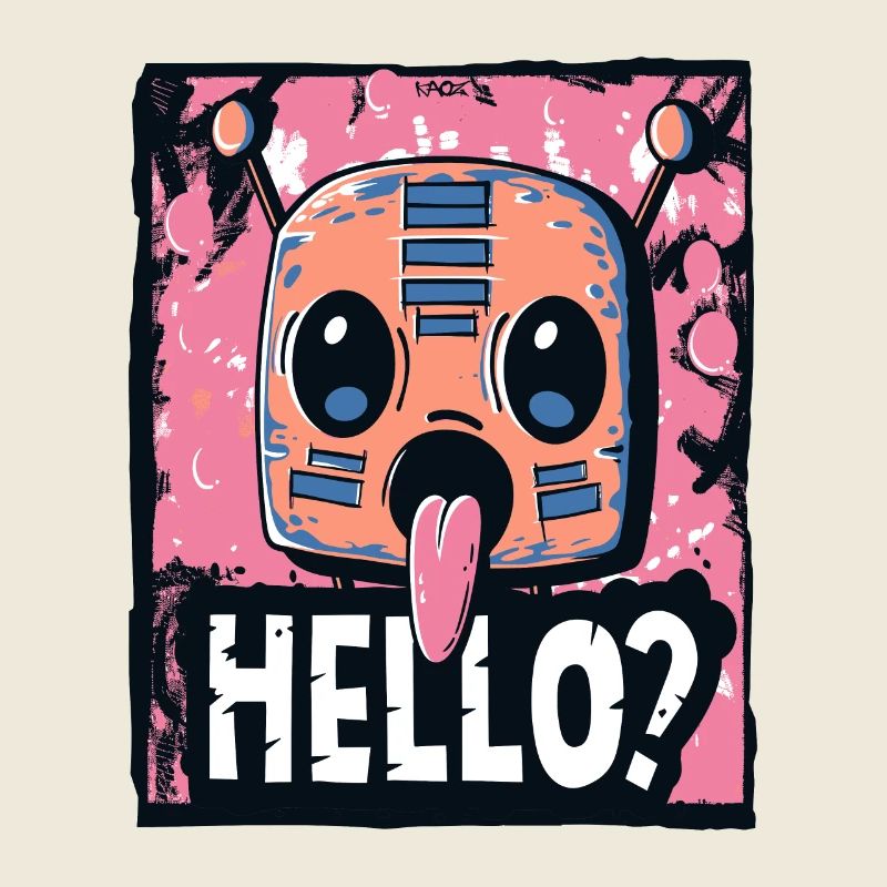 Eager robot says hello
