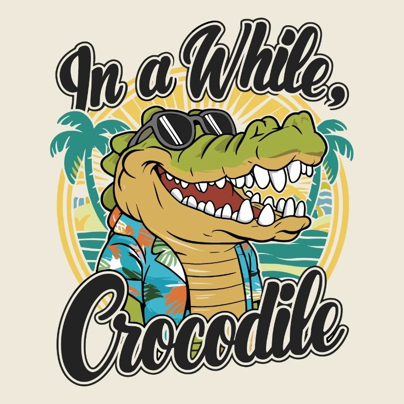 Lustiges Krokodil Alligator In A While Crocodile