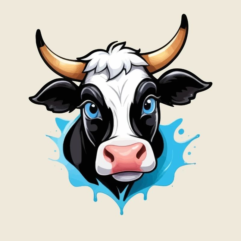 Vache dans le style bande dessinée