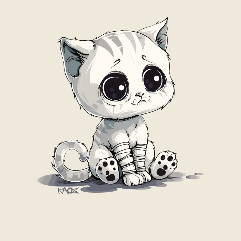 Mignon petit chaton triste