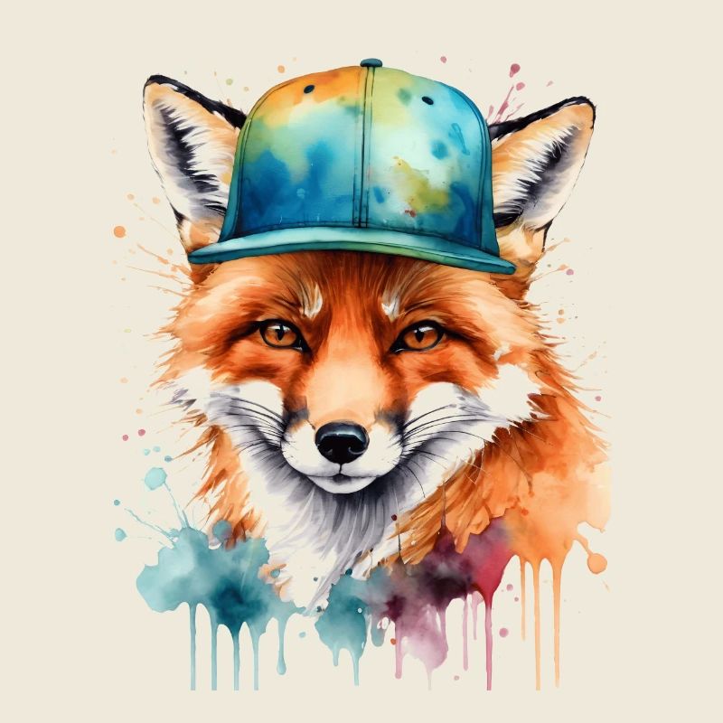 Fuchs Snapback Cap Cool Tier Design Print