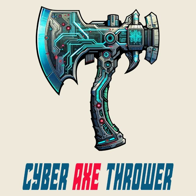 Hache à lancer une cyberhache, design sportif