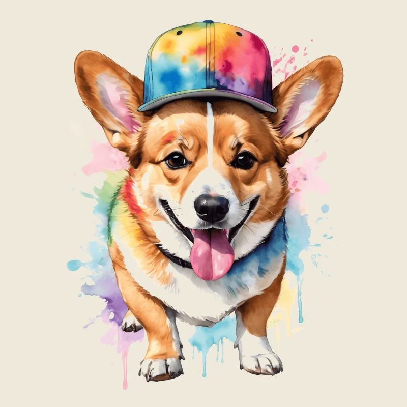 Corgi Snapback Cap Chien Drôle Animal Design Imprimer