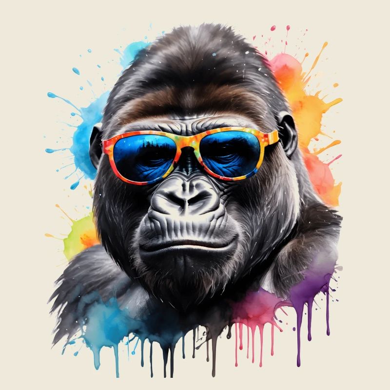 Lunettes de soleil Gorilla Monkey Colorful Animal Design Print