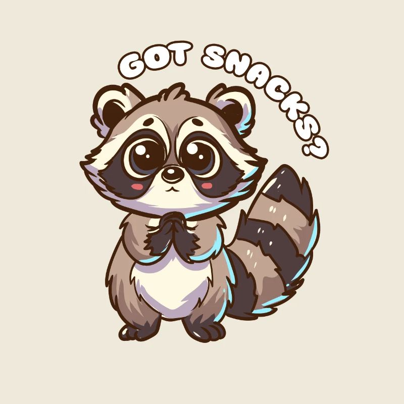 Vous avez des collations ? - raton laveur mignon