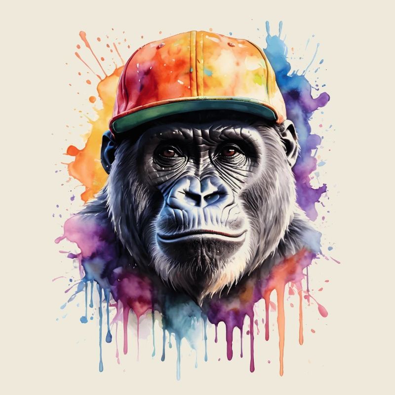 Casquette Gorilla Snapback Monkey Cool Animal Design Print