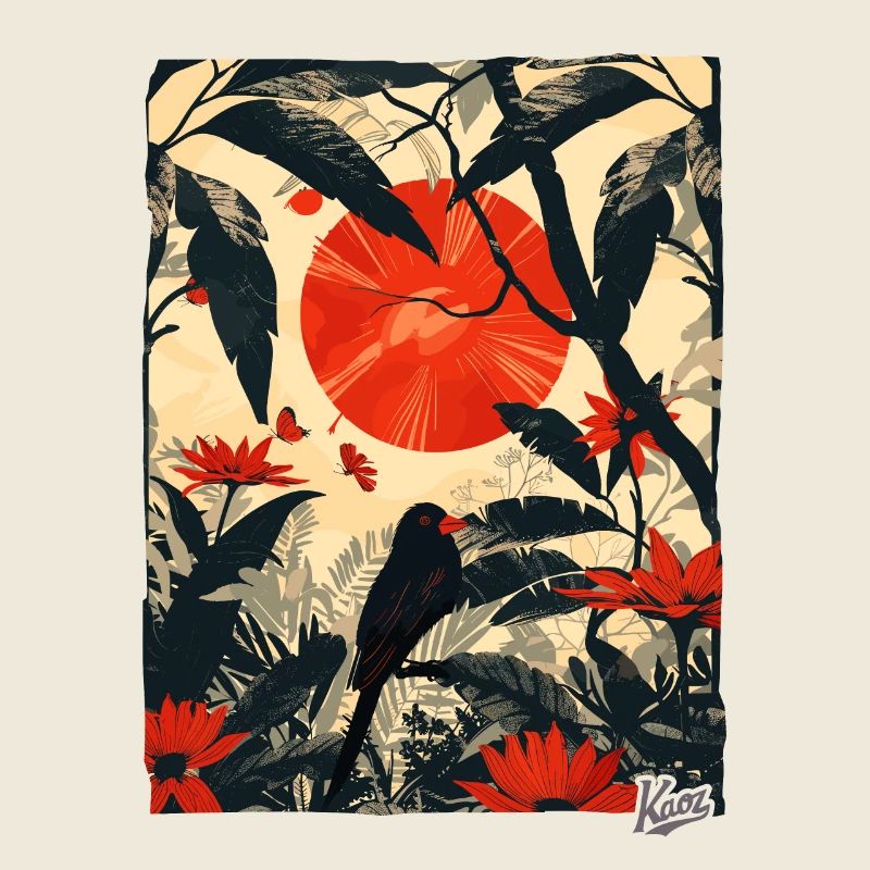 Plantes, jungle et oiseaux