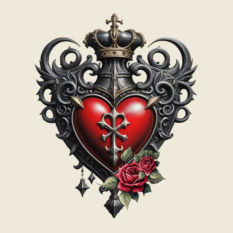 Elegantes Gothic Herz