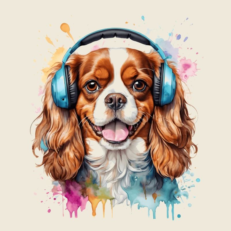 Cavalier King Charles Spaniel Casque Chien Impression