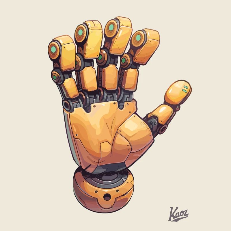 Cyborg et main robot