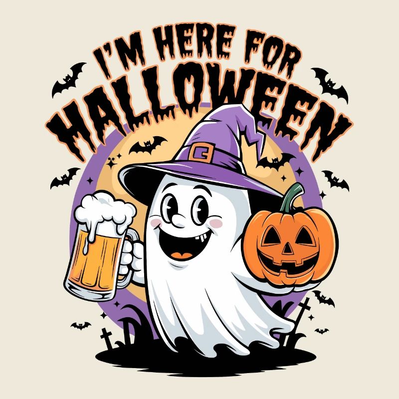 Lustiger Geist I'm here for Halloween