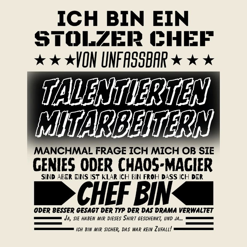 stolzer Chef Von Verdammt Tollen Mitarbeitern