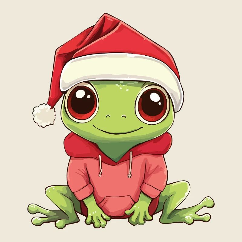 Grenouille Noël mignon Noël mignon Noël