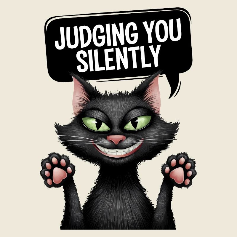 Beurteilen Sie still lustiges Katzendesign