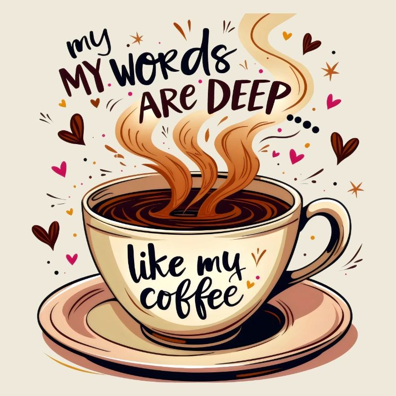 Gedichte Schreiben - Les mots sont profonds comme mon café