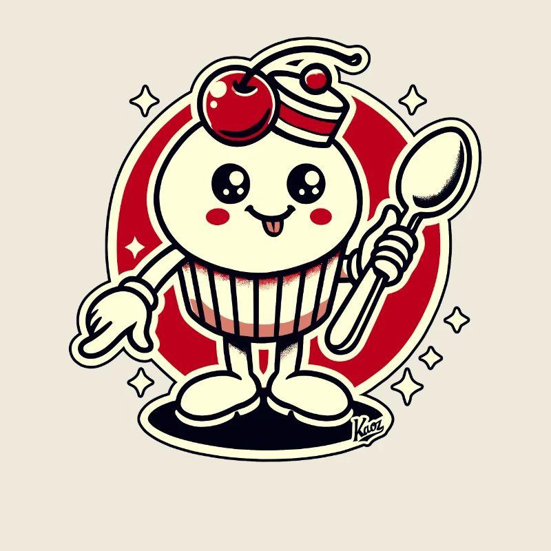 Cupcake-Kirsch-Löffel-Typ
