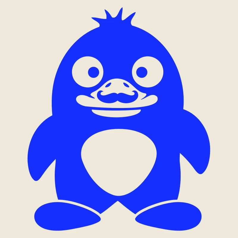 Pinguin Schnurrbart Sir Mr. Herr Mustache Bart