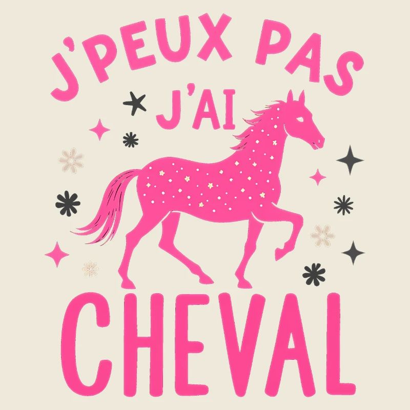 J'Peux Pas J'Ai Cheval Rose, fleur