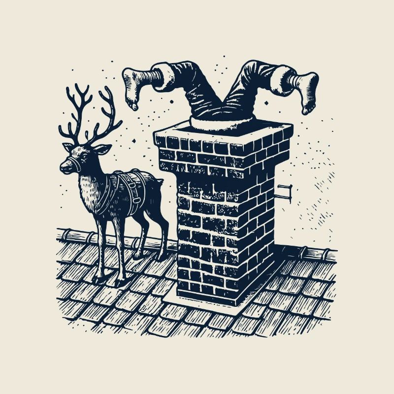 Le joyeux Noël est dans la cheminée
