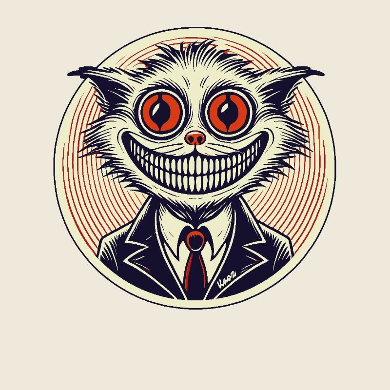 Horreur Grin Chat