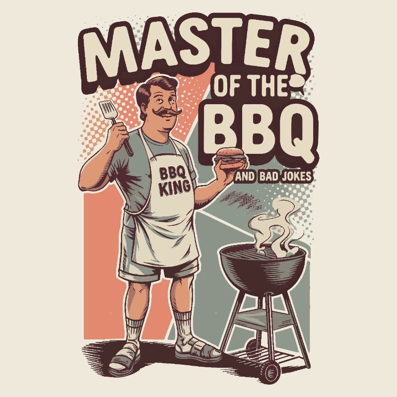 Retro BBQ Master Lustiger Grill König