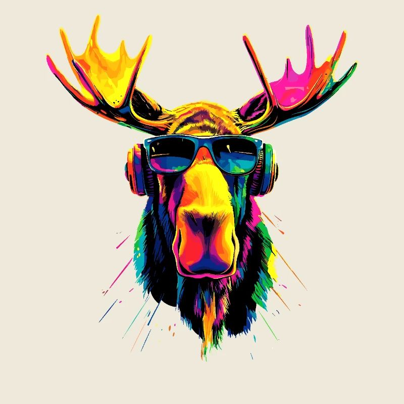 Elch Moose Elchbulle Geweih Hirsch Wilde Elche