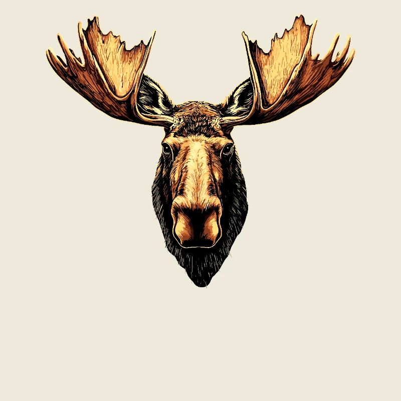 Elch Moose Elchbulle Geweih Hirsch Wilde Elche