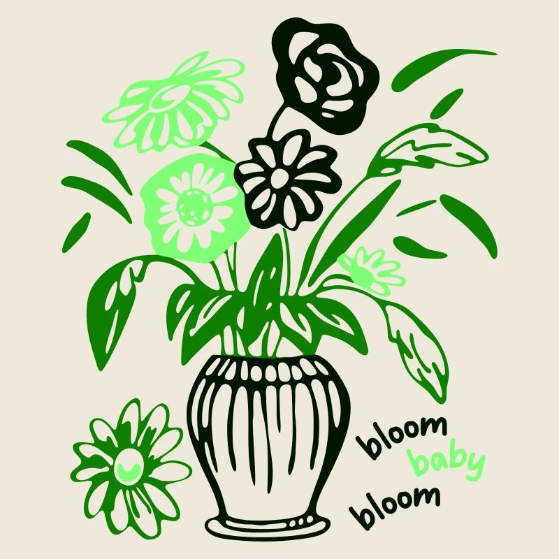 Bloom Baby Bloom – Grünes Blumendesign