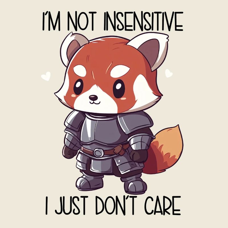 Je ne suis pas insensible – Red Panda Cartoon