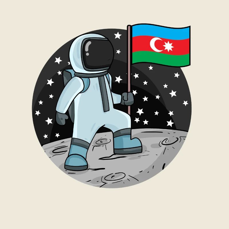 Drapeau astronaute Azerbaïdjan