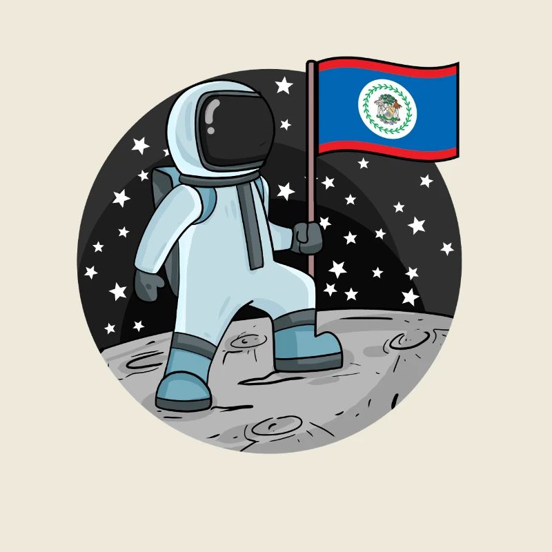 Astronaut Flag Belize