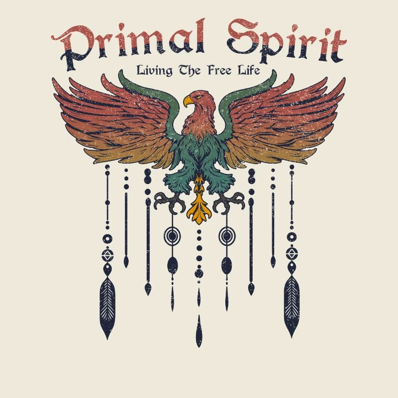 Primal Spirit Boho Eagle Bird Bohemian Freedom