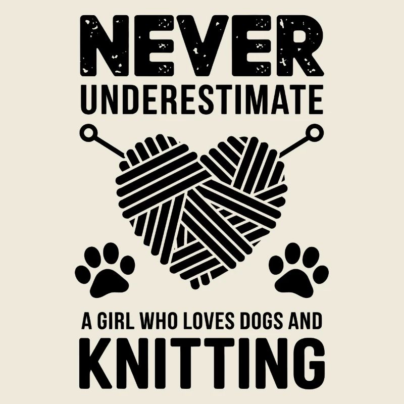 Stricken Spruch Hunde Lustiges Stricken Geschenk