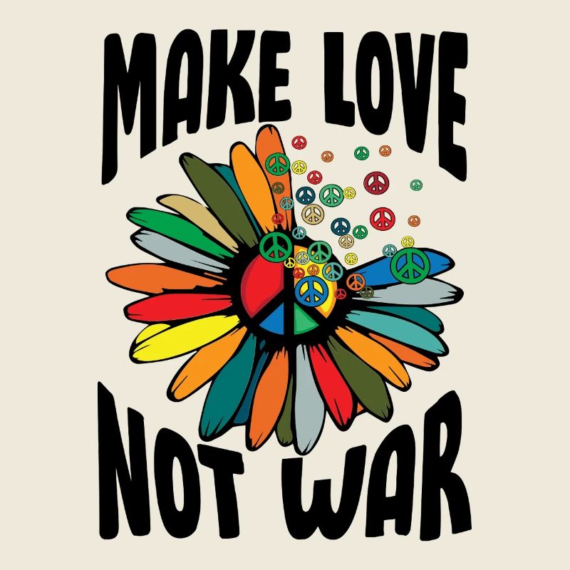 Make Love Not War Flowerpower Hippie