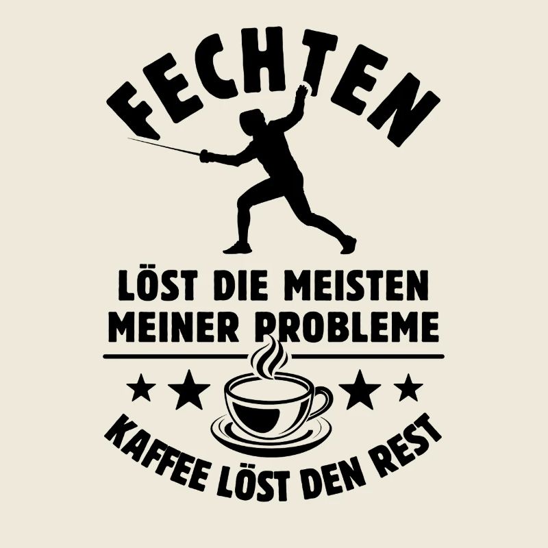 Fechten löst meine Probleme - Kaffee Spruch