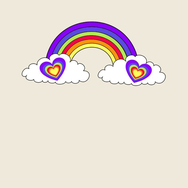 LGBT Rainbow Heart Hearts