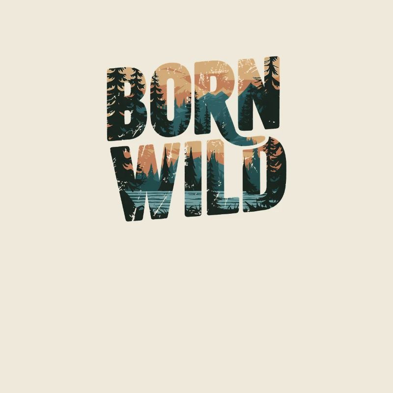 Born Wild : Typographie de paysage scénique