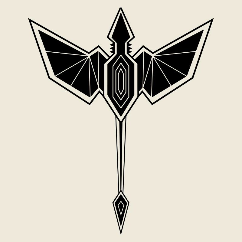 Dragon géométrique tribal