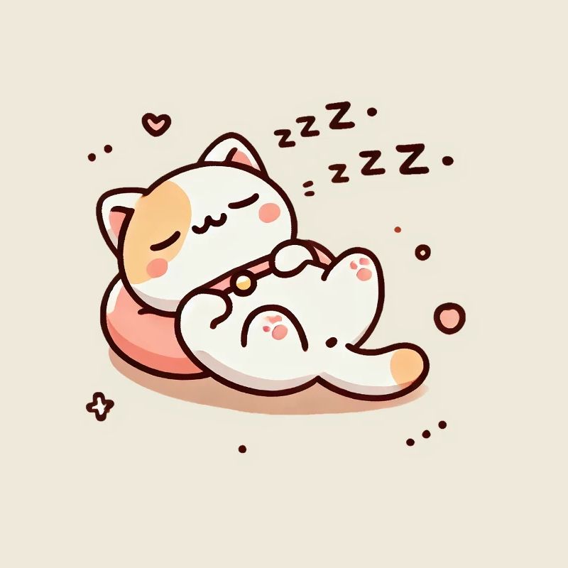 Cute Sleeping Baby Cat