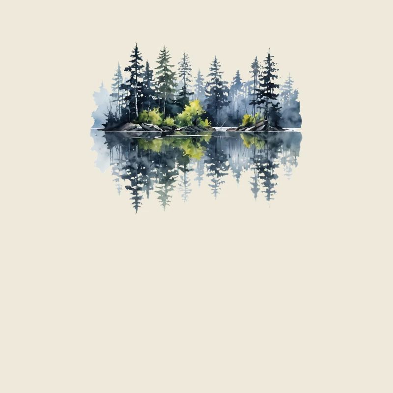 Aquarelle Pin Reflet