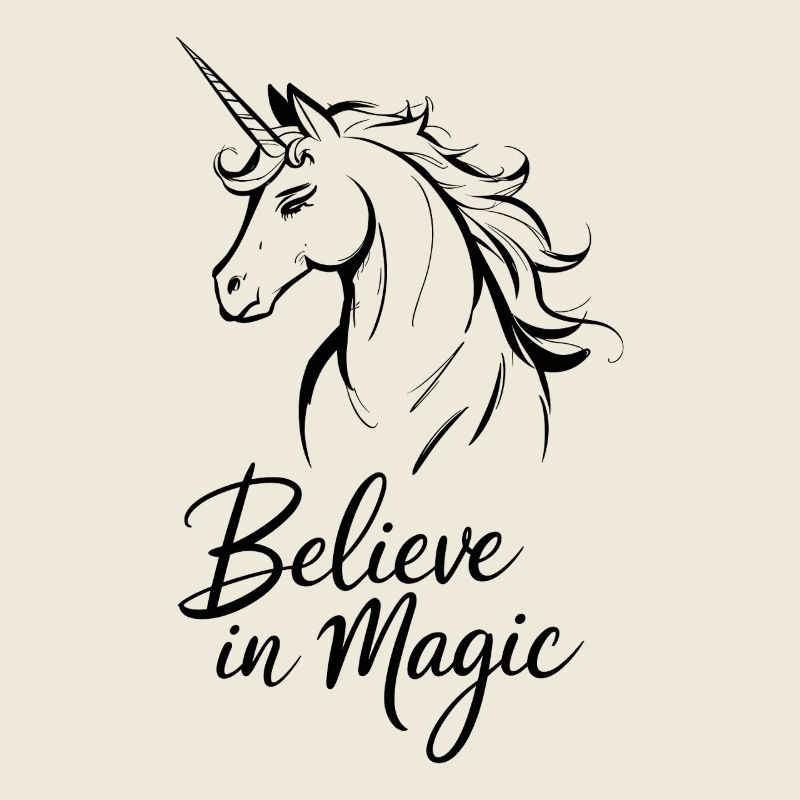 Glaube An Magie Einhorn Illustration
