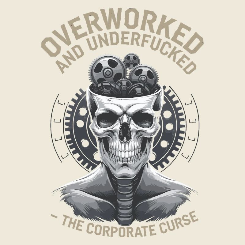 Surmené et sous-évalué - Corporate Skull Design
