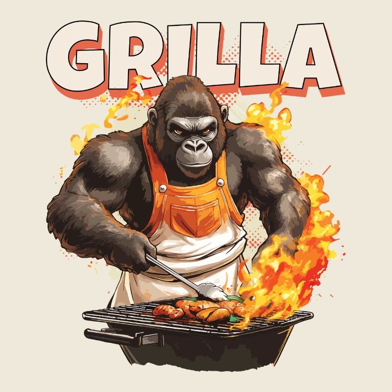 Grilling Grilla Griller Gorilla BBQ Saying Funny