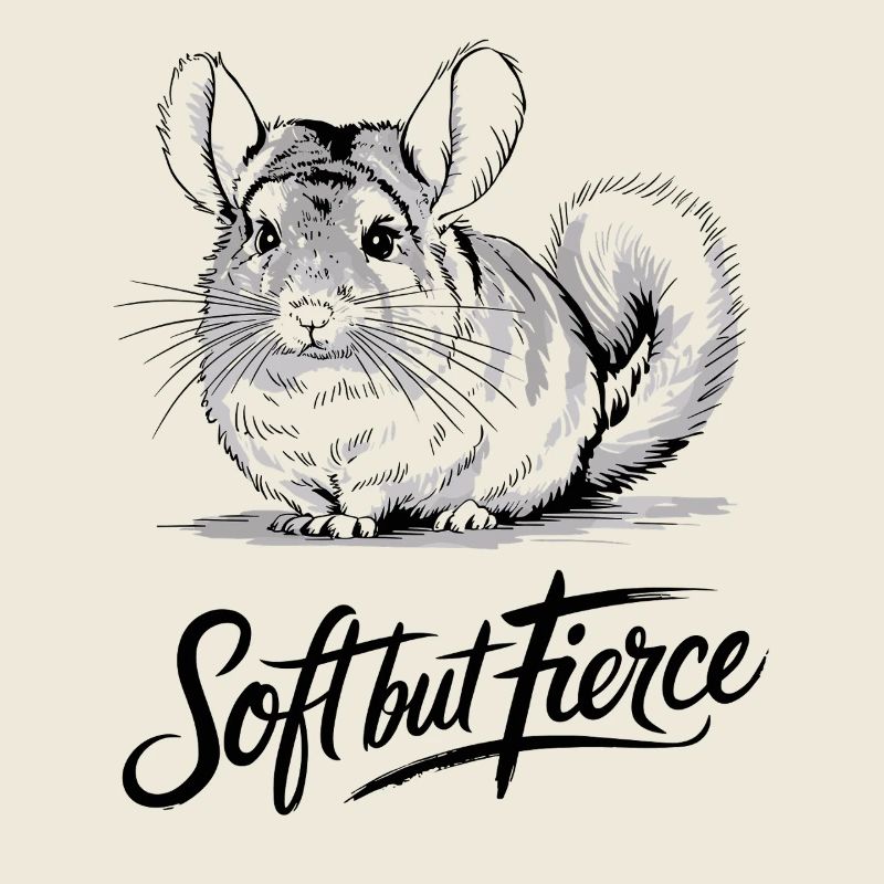 Illustration de chinchilla doux mais sauvage