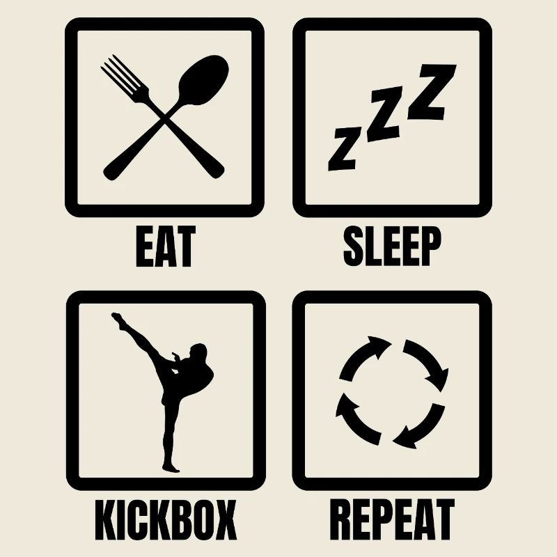 Routine quotidienne pour les kickboxeurs