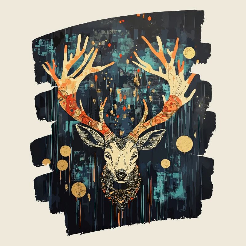Cerf avec bois