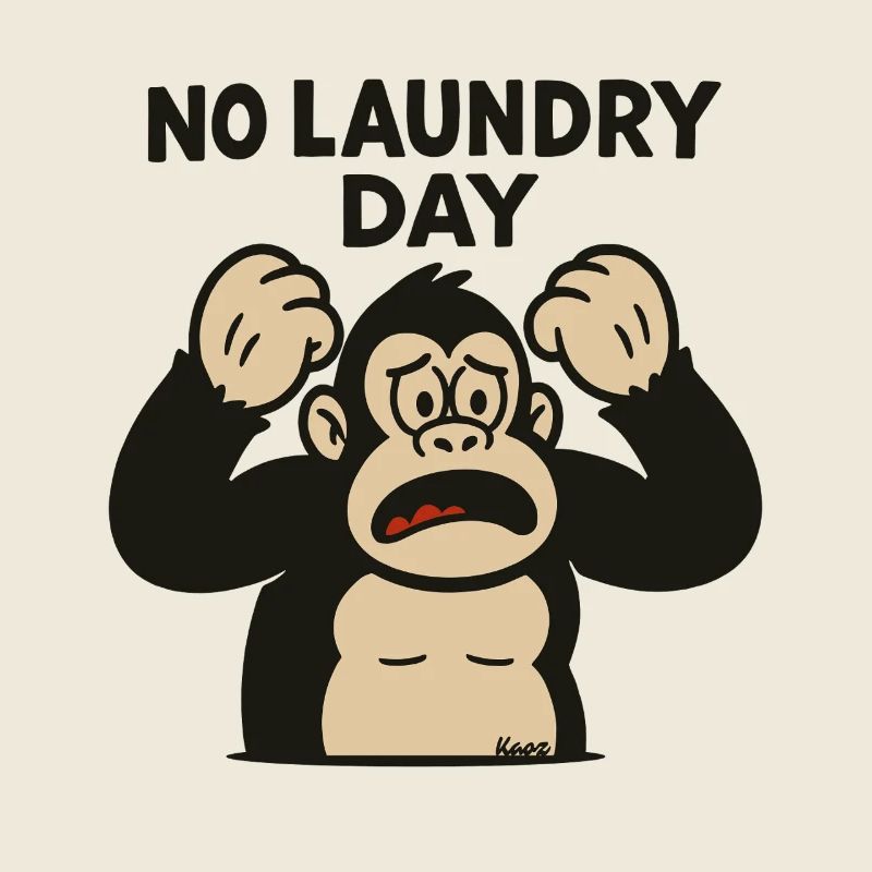 Affe mit Wutanfall beim Waschtag-Ausfall