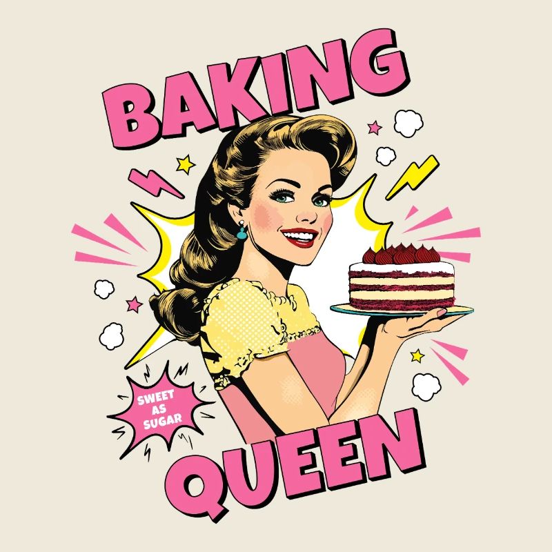 Baking Cake Baking Queen Baking Fairy Baker Pop Art