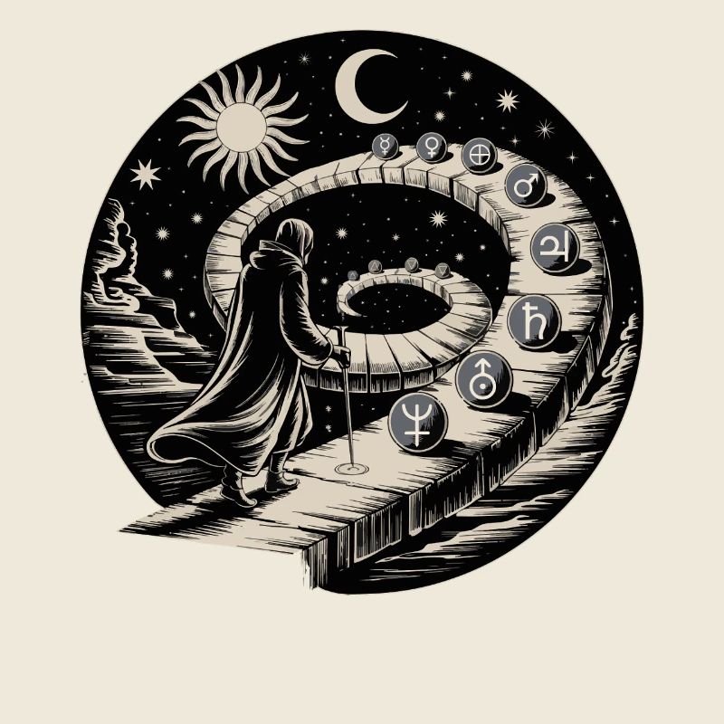 Alchemist's Spiral Path Symbol Art
